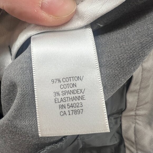 Banana Republic The Jackson Fit Gray Striped Cotton Blend Pants Women's 6 - Picture 8 of 8